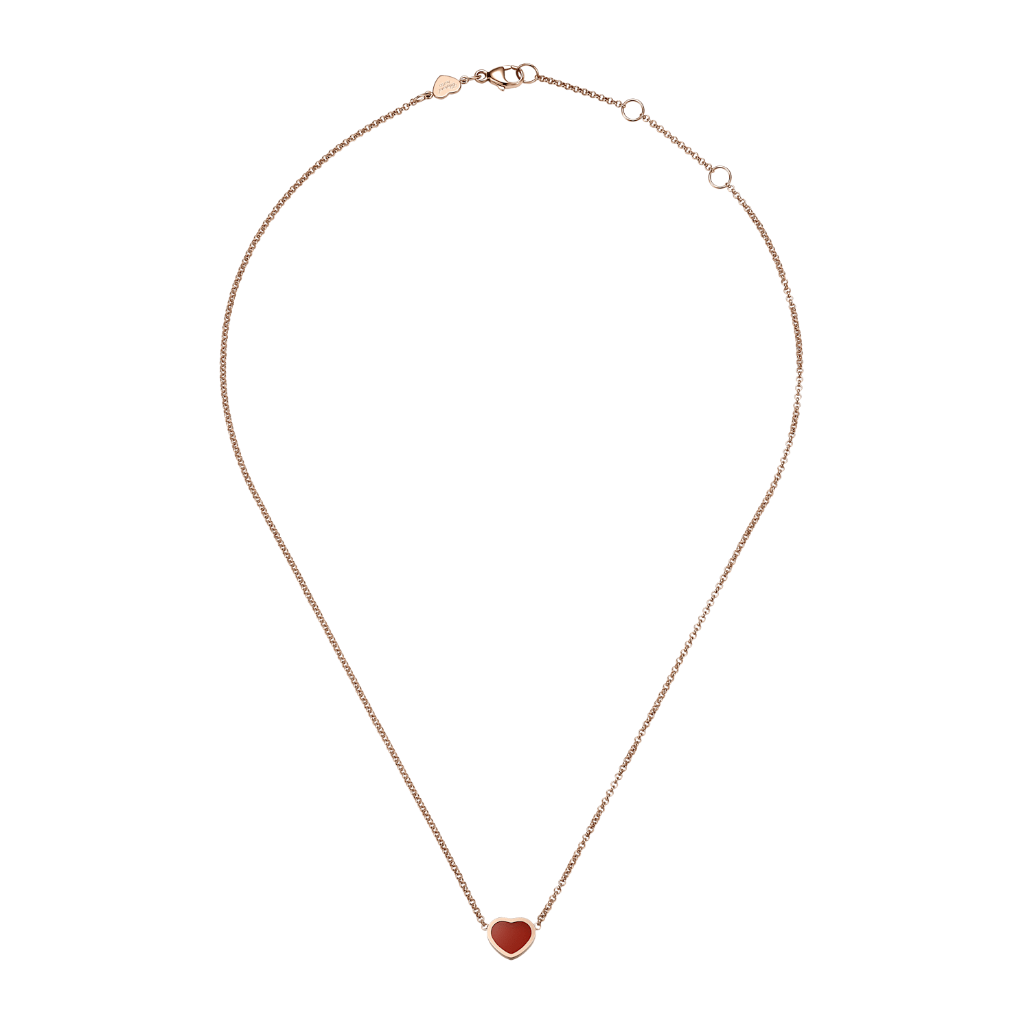 Laid-flat view of the chain and charm