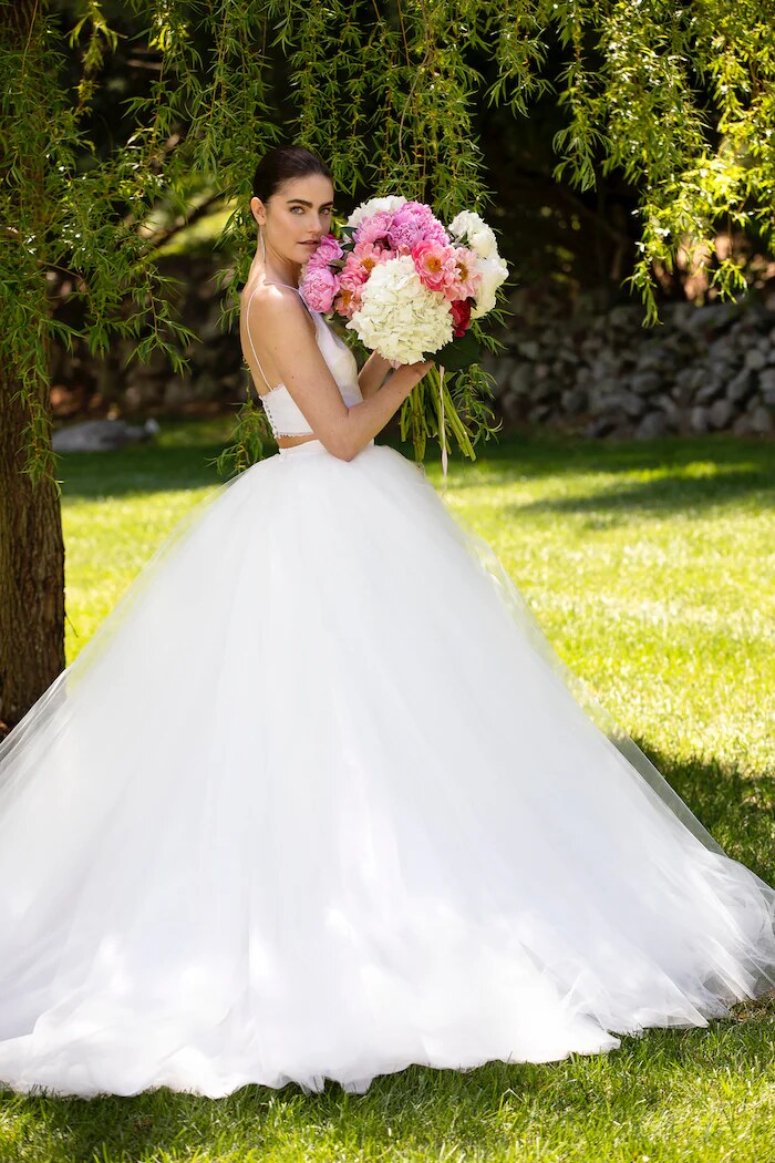 three-quarter bridal view