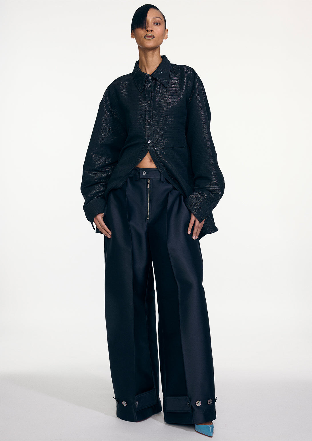 Silk Wide Leg Trouser