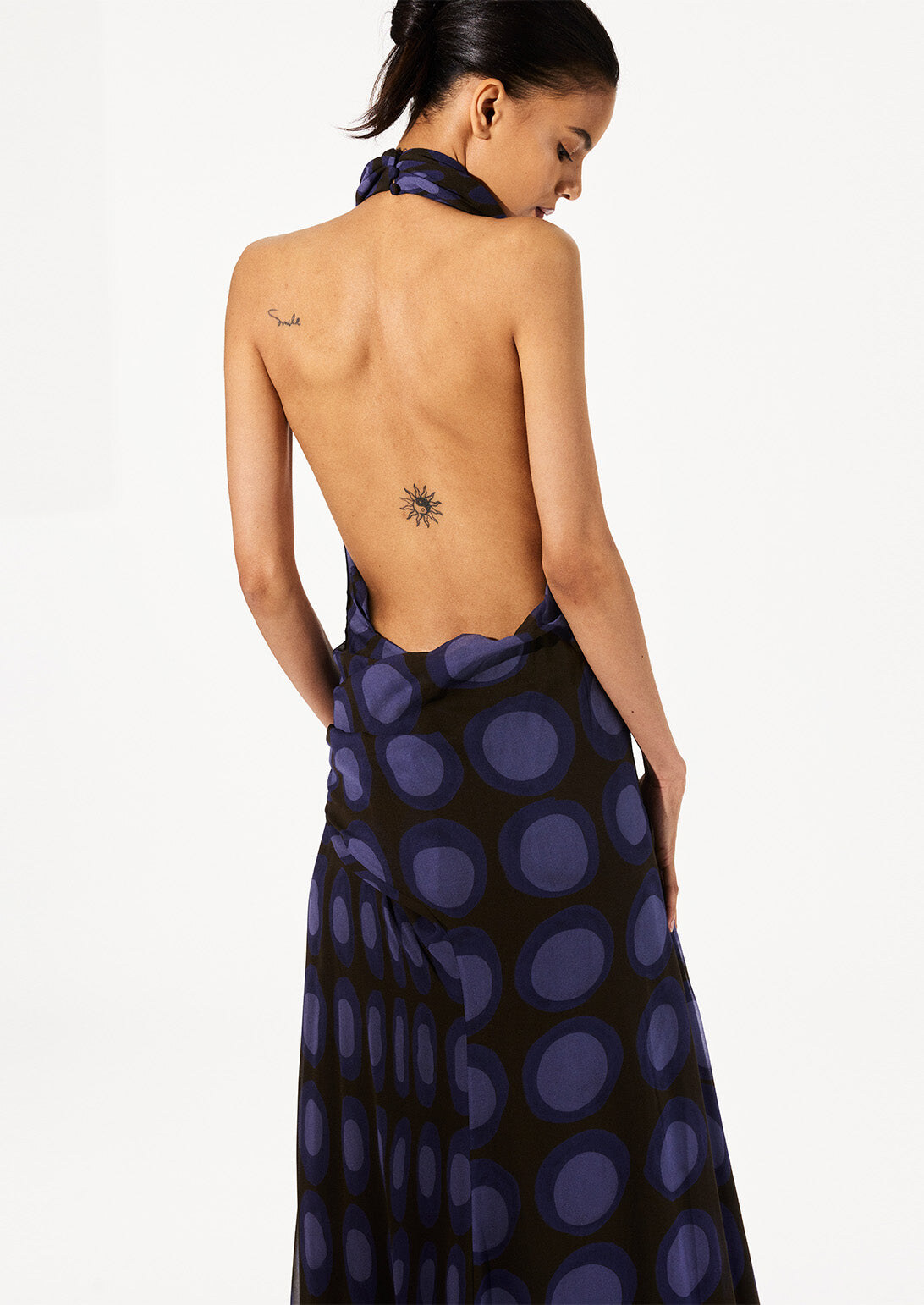Open-back halter view