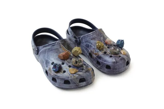 Runway collaboration image with stone embellishment