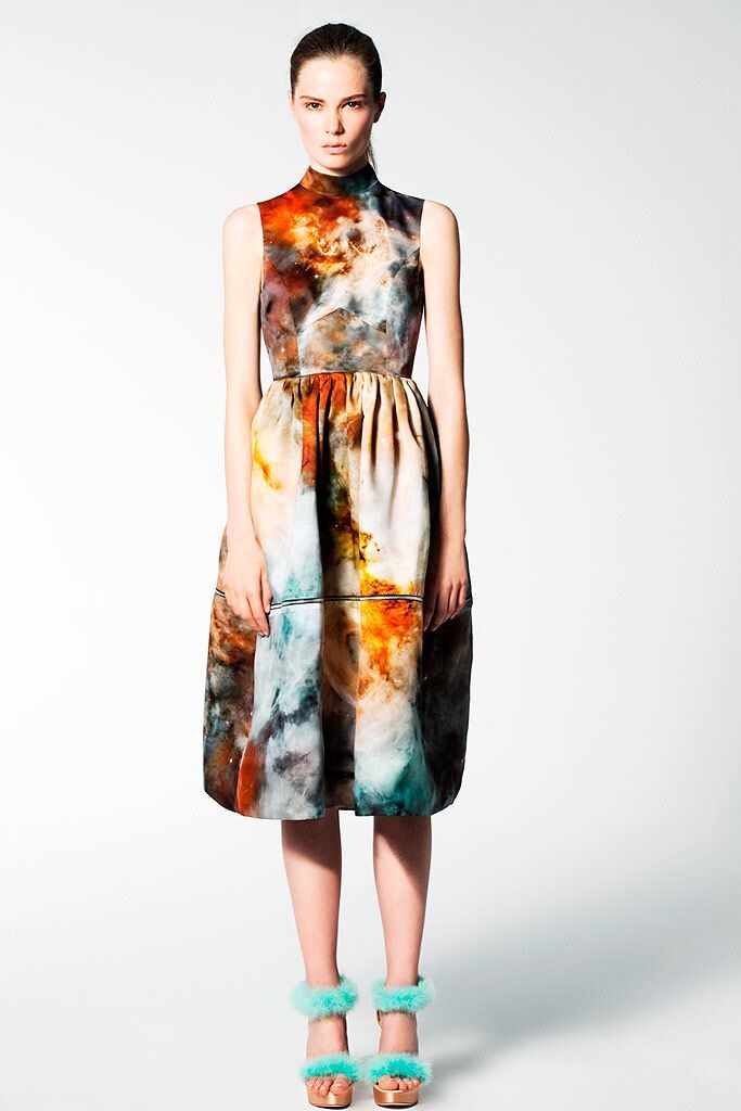 Soft printed day dress from the same resort story