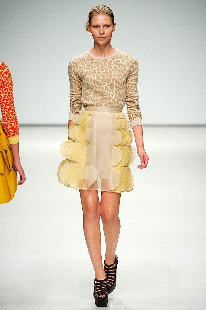 Cream layered-circle dress