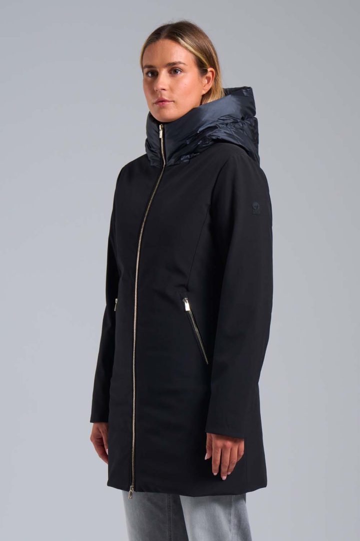 Mire 2.2 Long Softshell Down Jacket, alternate product angle
