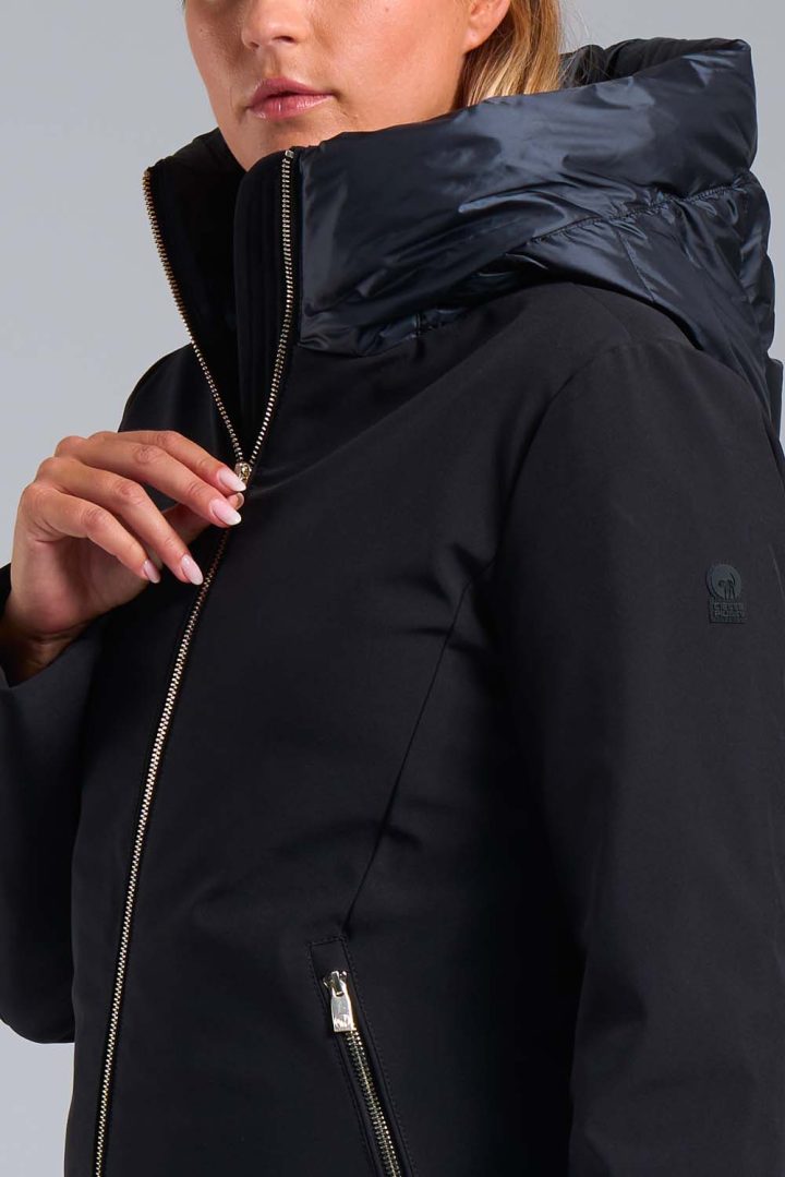 Mire 2.2 Long Softshell Down Jacket, alternate product angle
