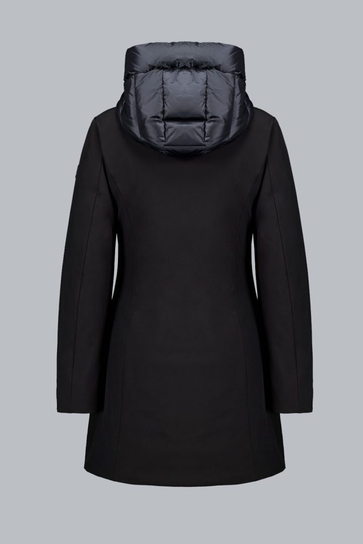 Mire 2.2 Long Softshell Down Jacket, reverse or back view