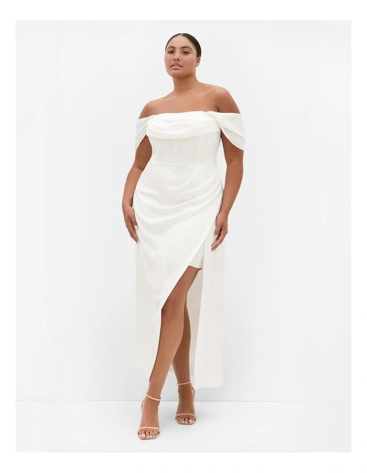ivory dress on model