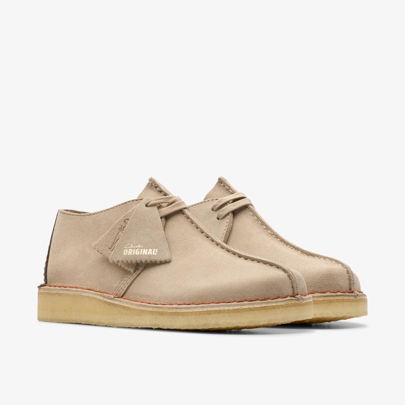 Three-quarter view of the lace-up upper