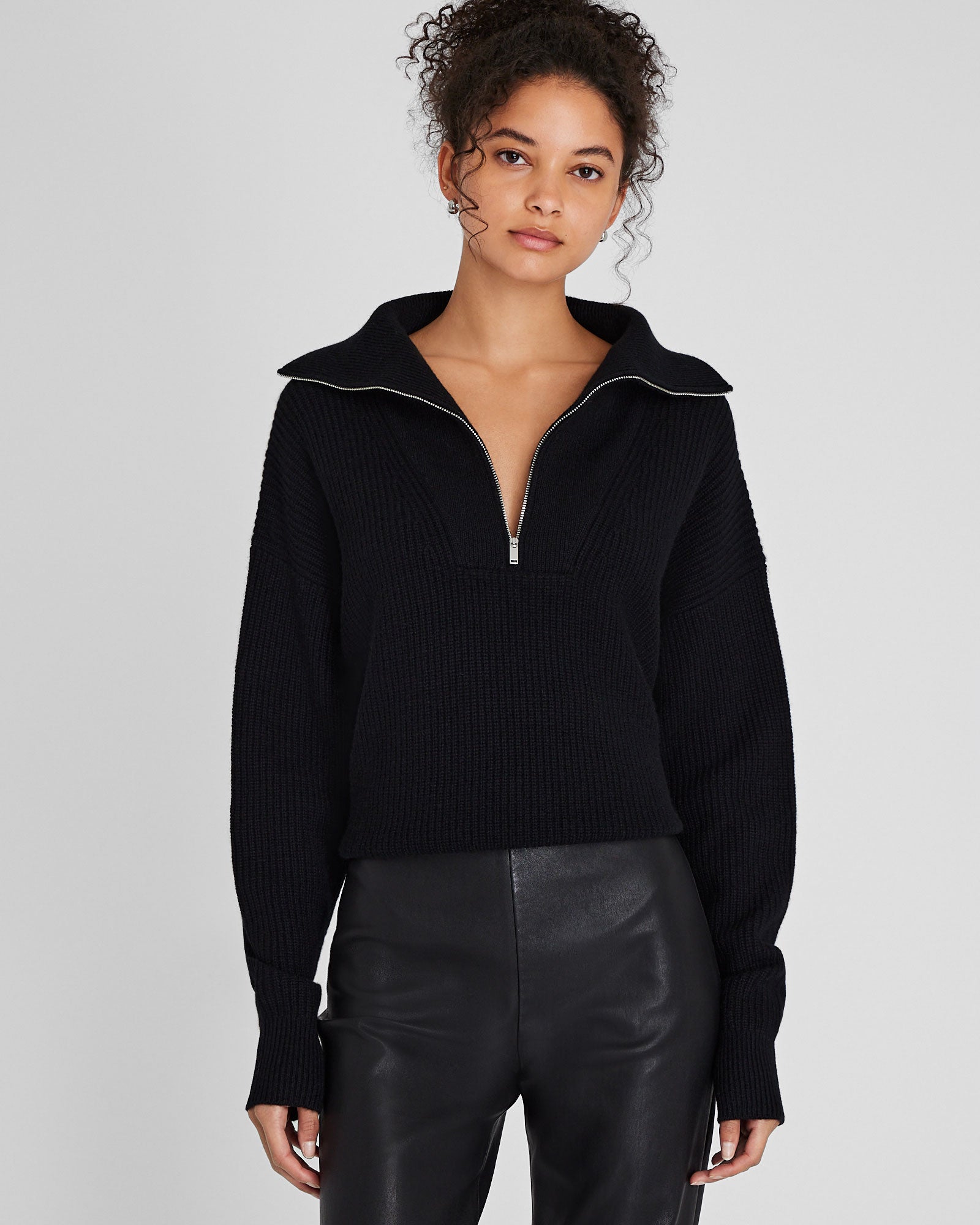 Cashmere Quarter-Zip Sweater