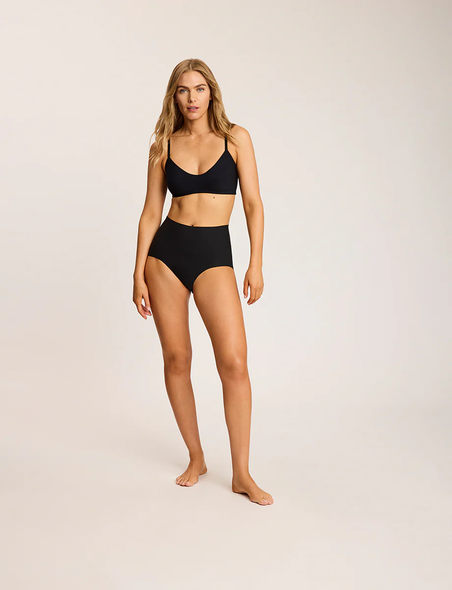 Butter Bralette — front view in midnight