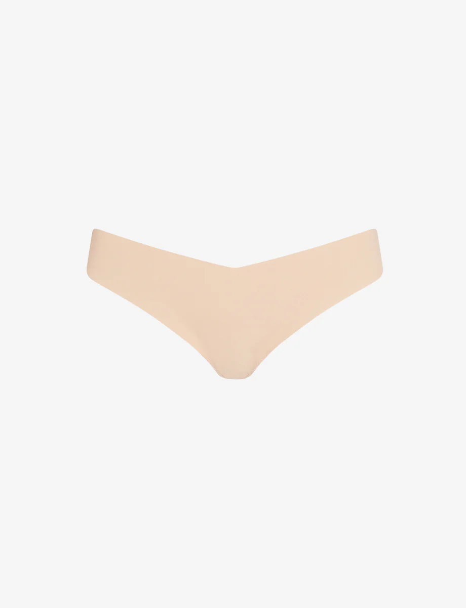 Classic Solid Thong — alternate studio view in true nude