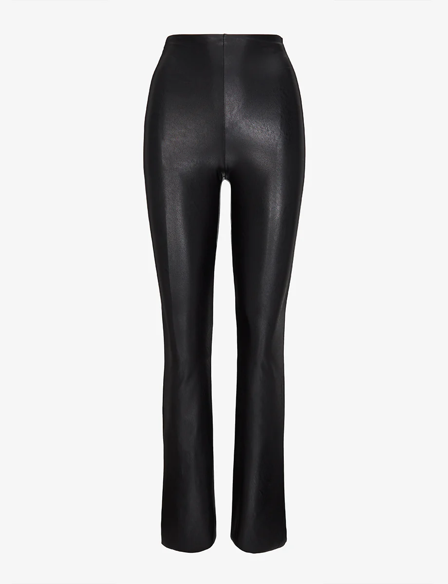 Faux Leather Flared Legging — alternate studio view
