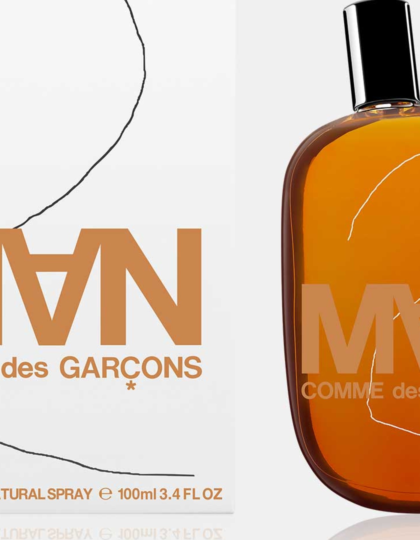 close crop of the outer packaging typography