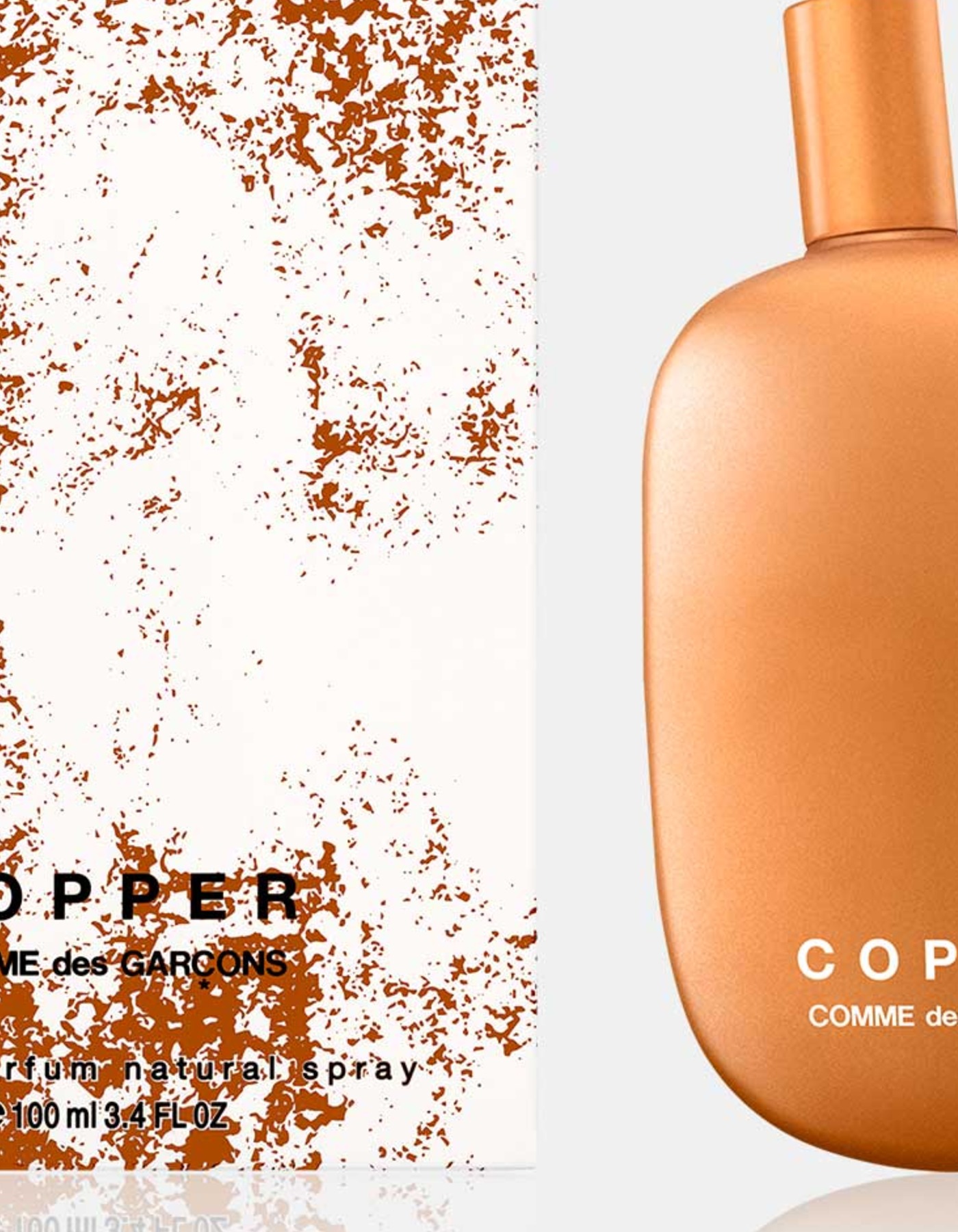 close crop of the outer packaging typography