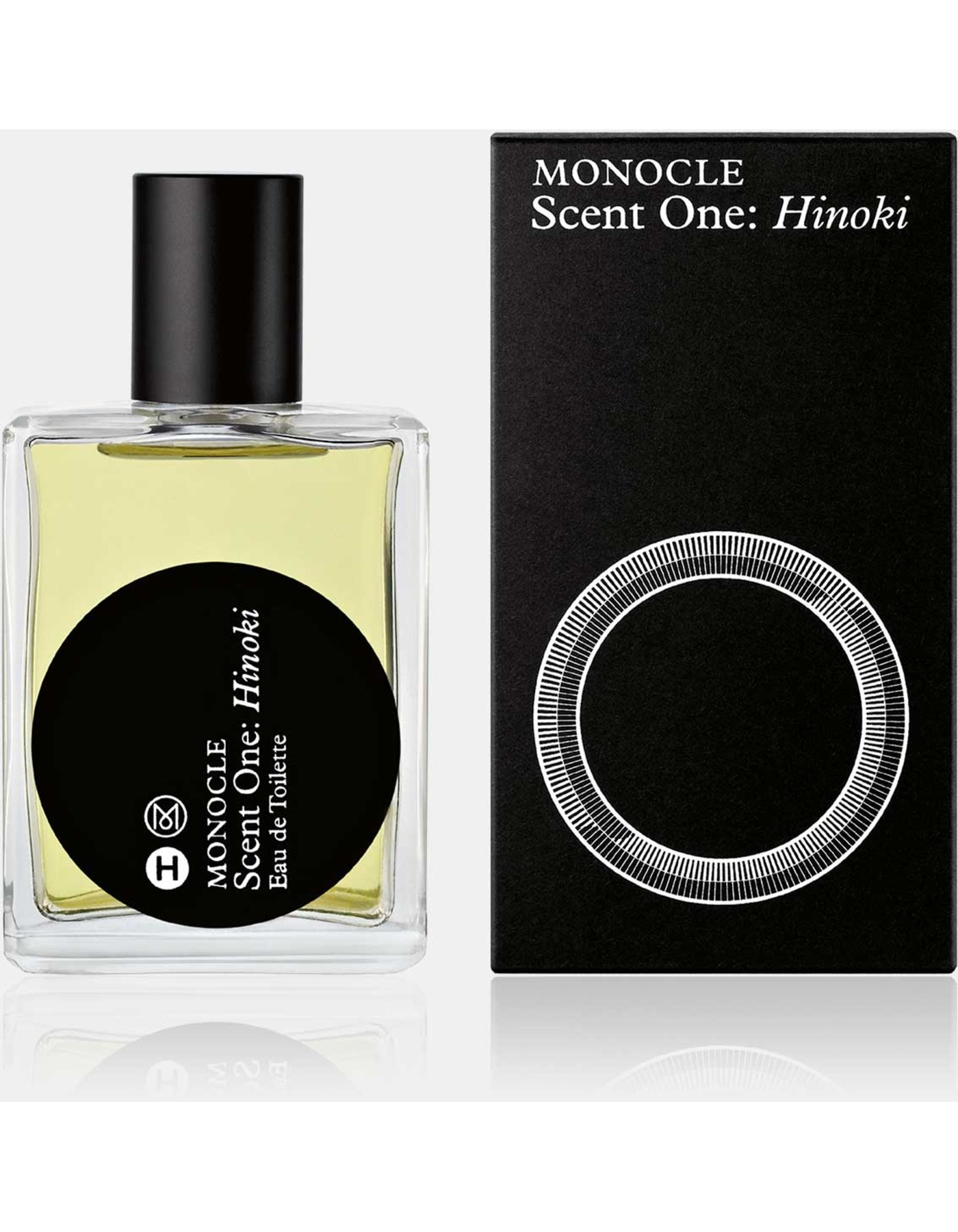 Monocle Scent One Hinoki carton and product packaging