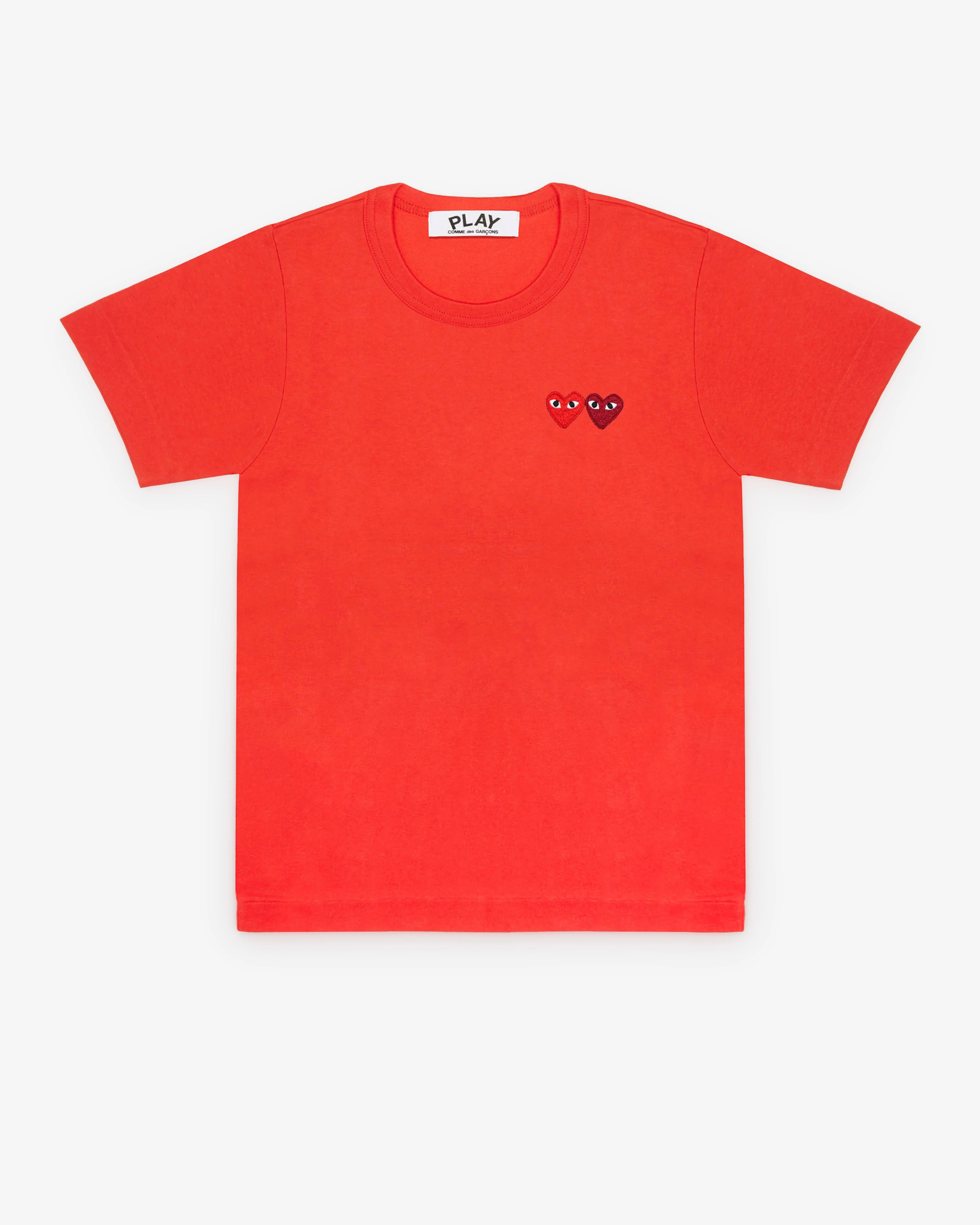 red double-heart tee