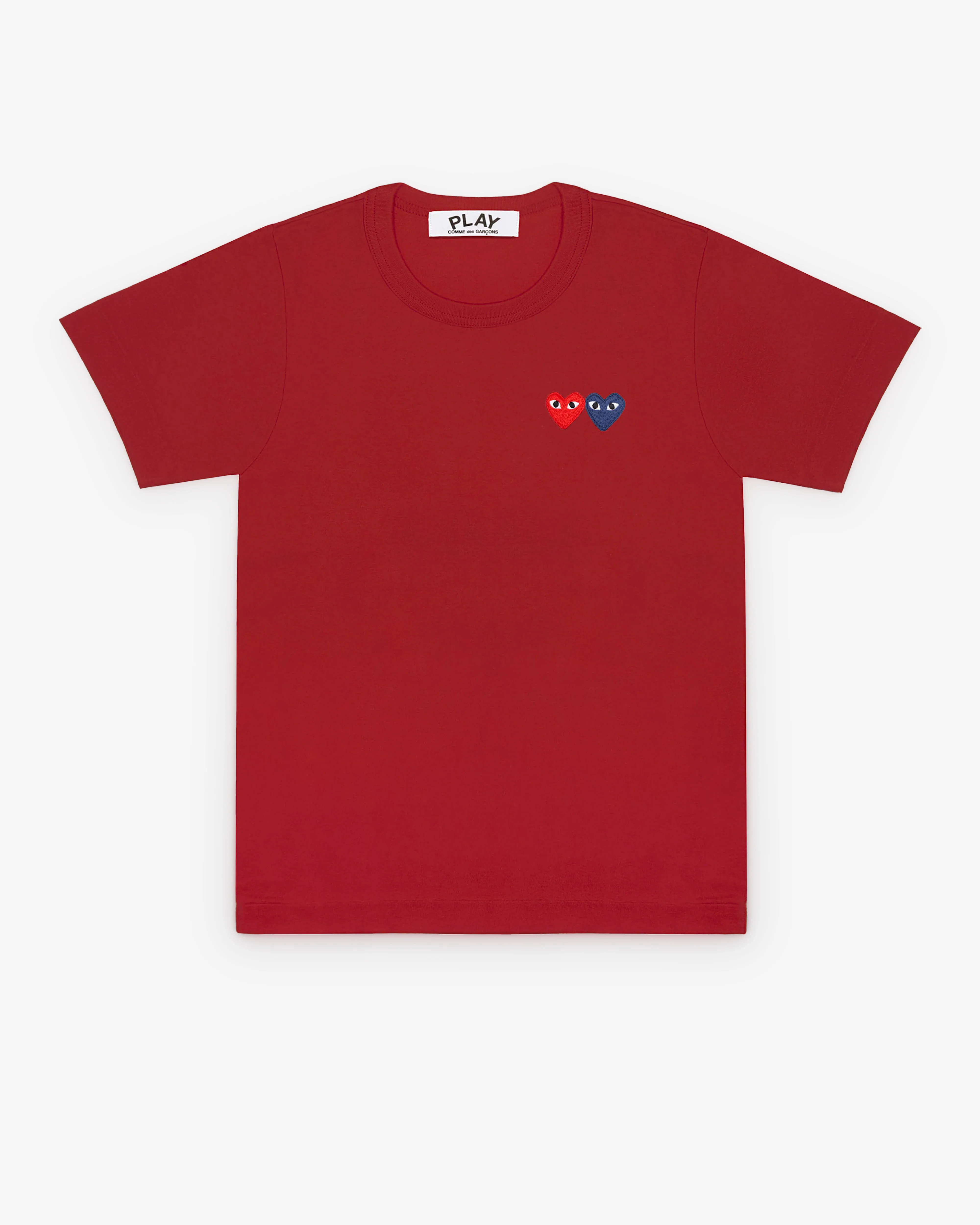 burgundy double-heart tee