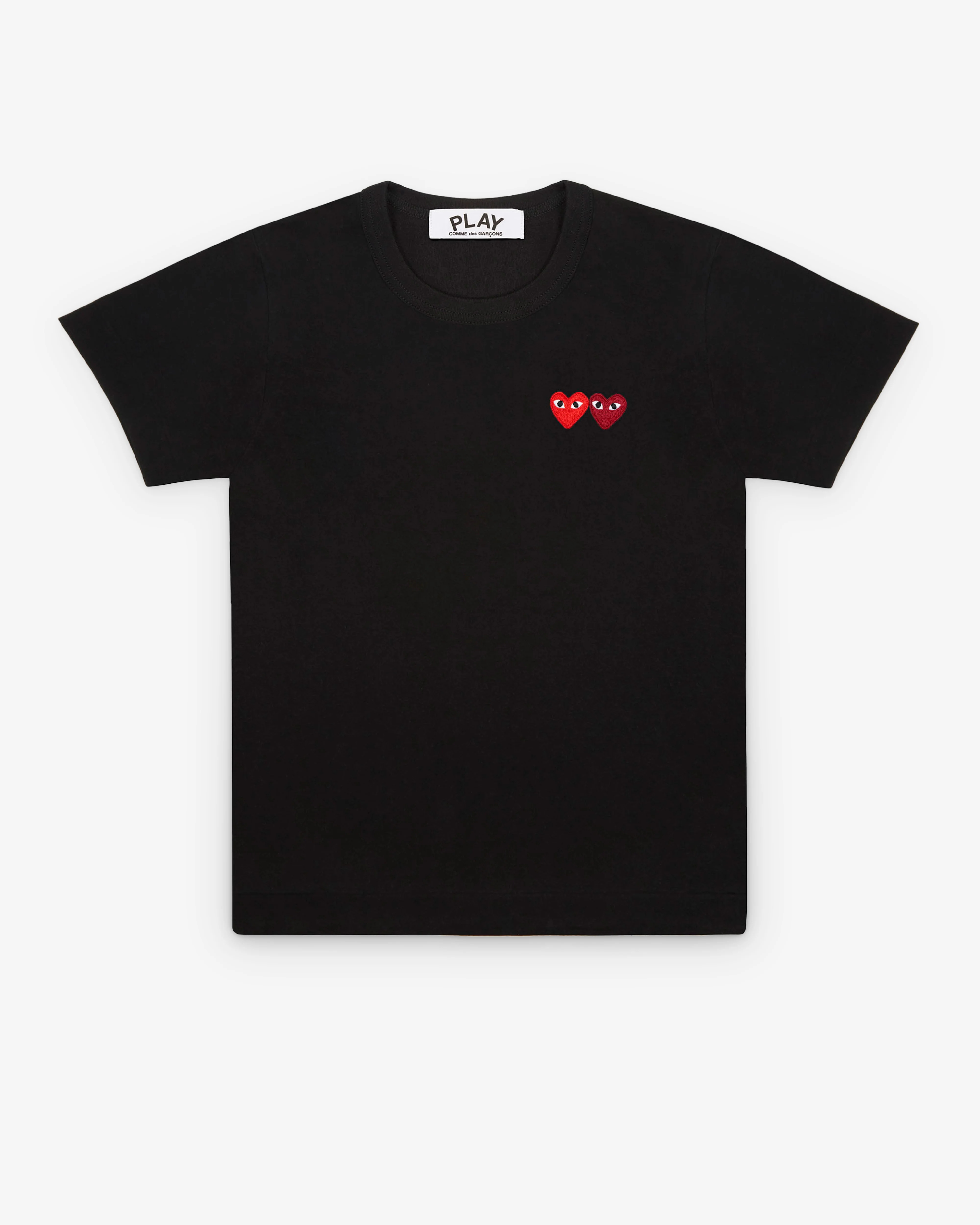 black double-heart tee