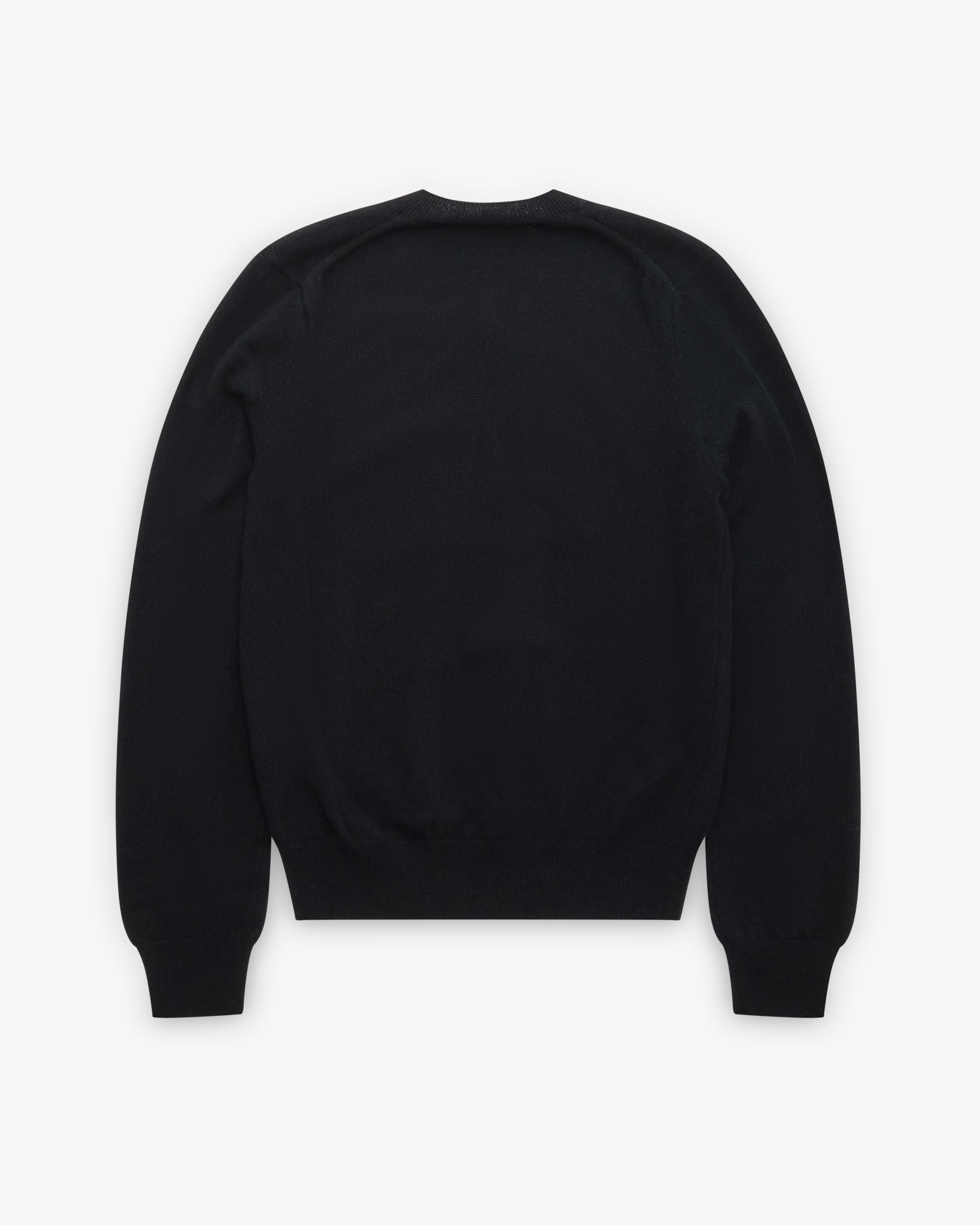 black V-neck detail