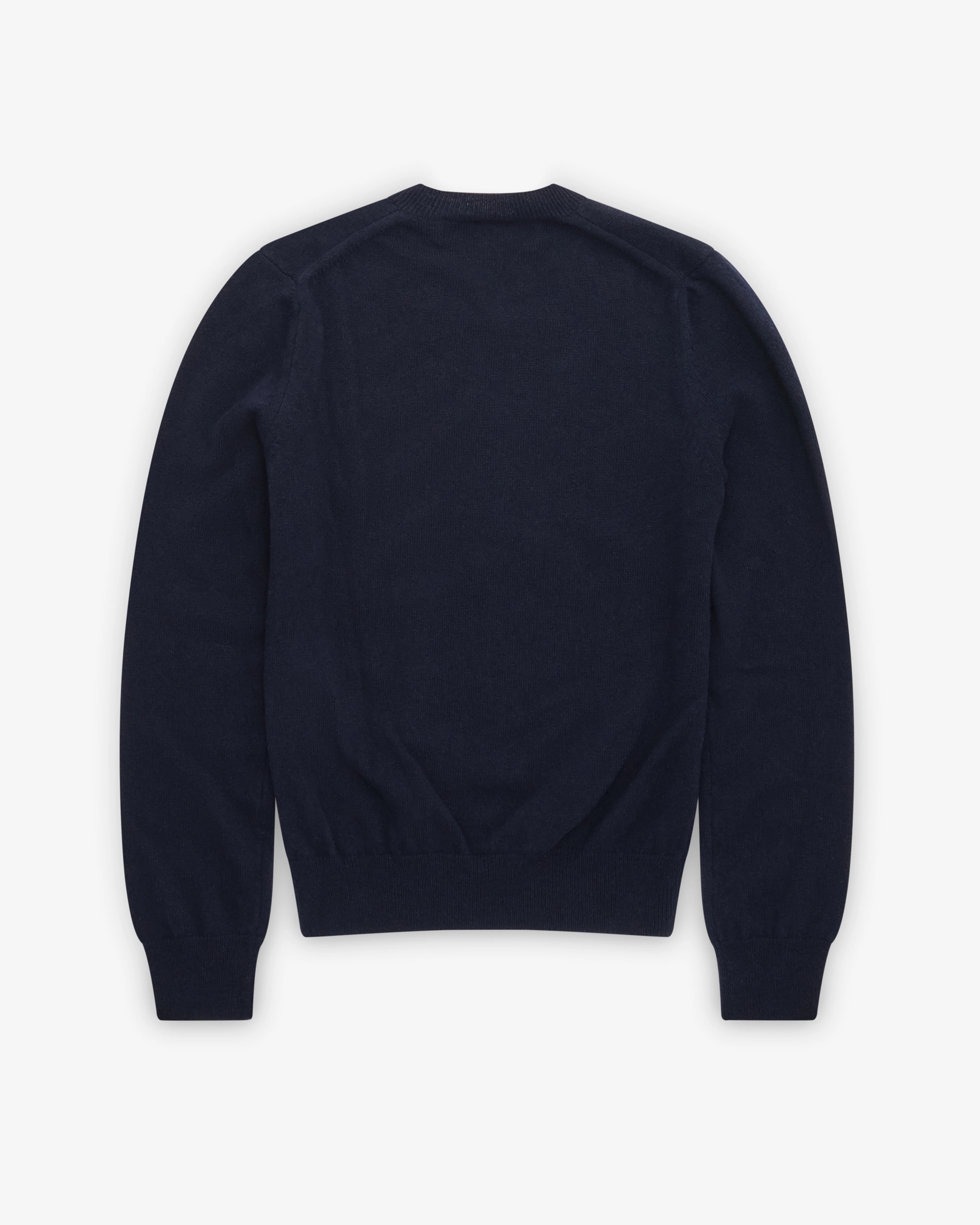 navy V-neck detail