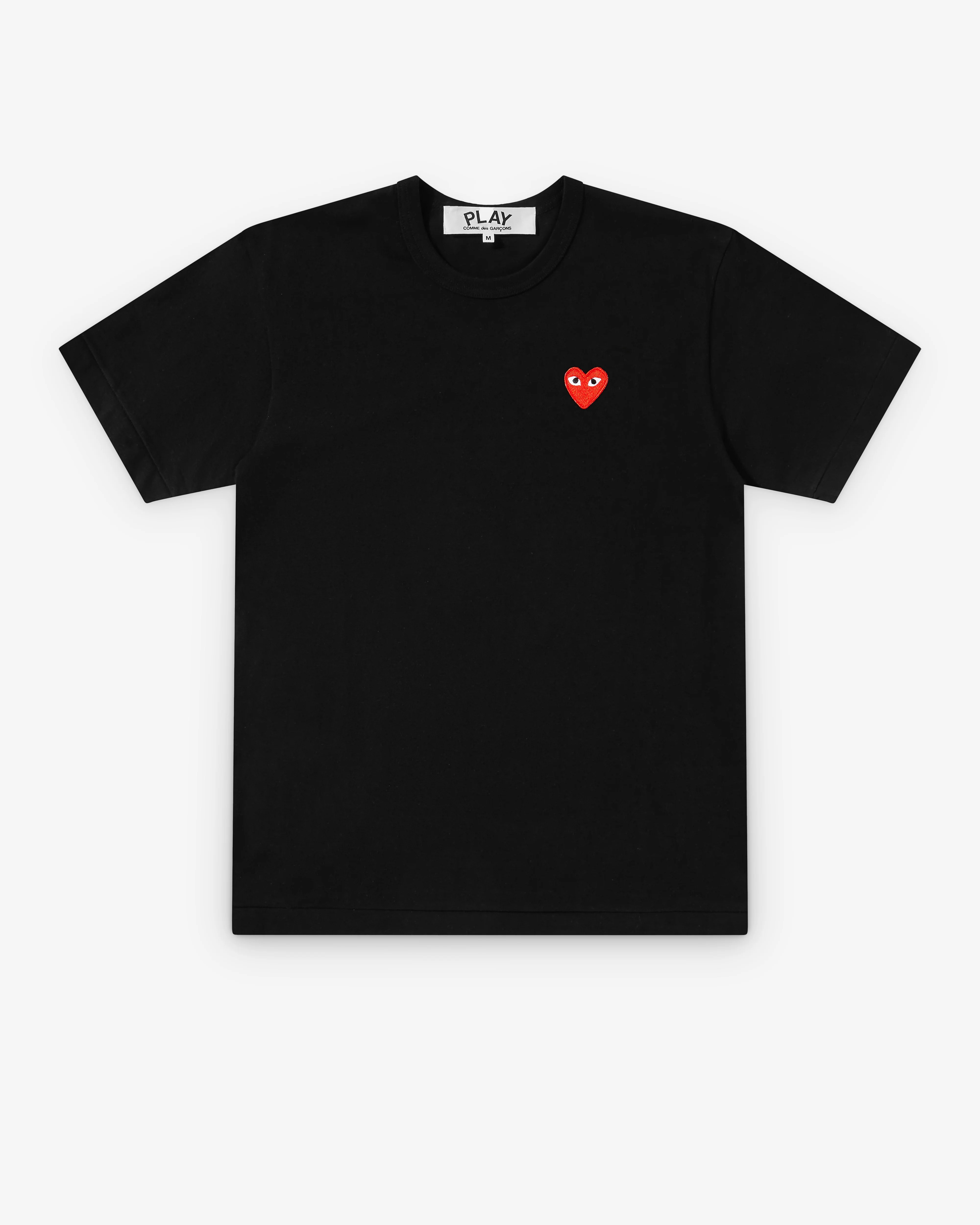 white red-heart emblem tee