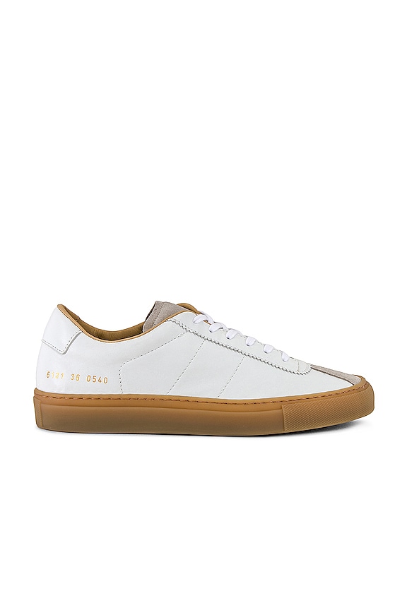 white and taupe side view