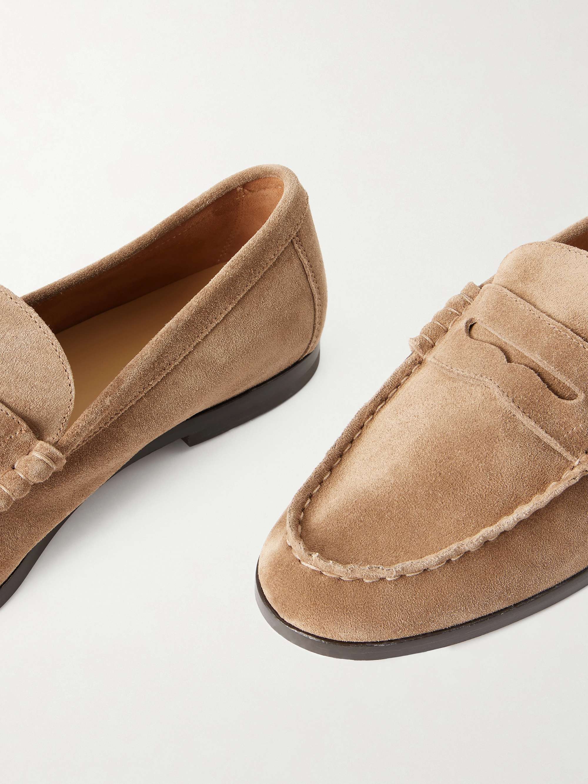 brown suede product view