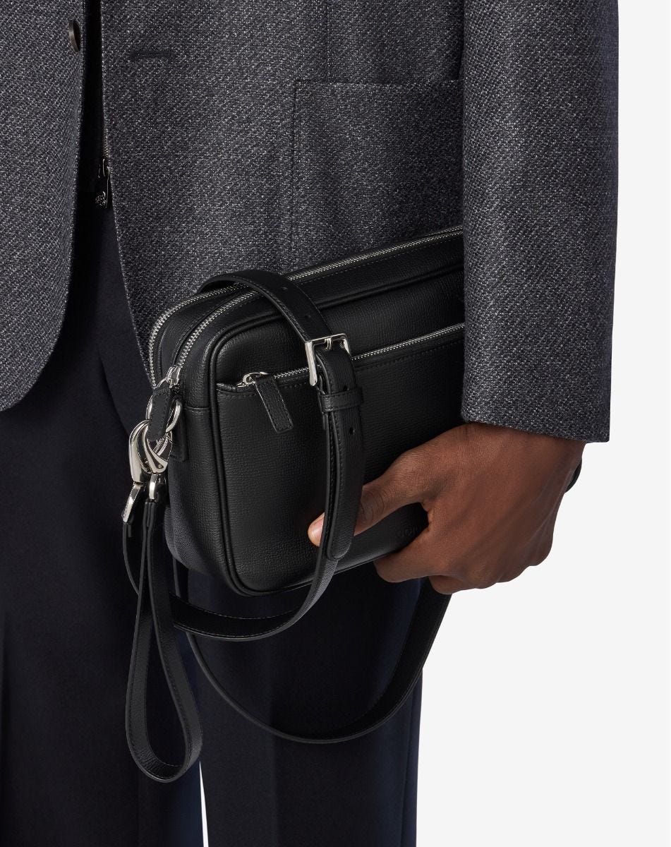 Textured Leather Overnight Bag official gallery view 5