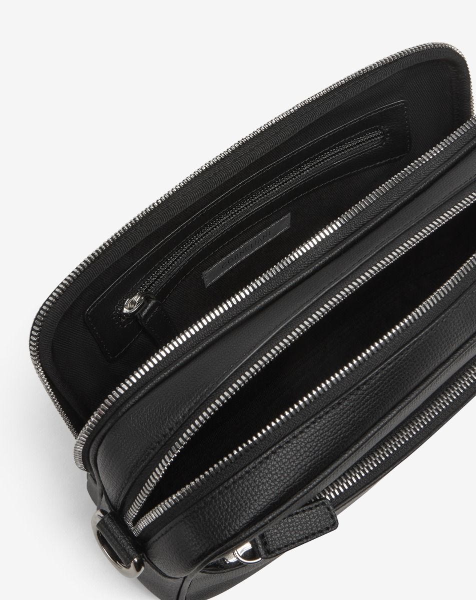 Textured Leather Overnight Bag official gallery view 6