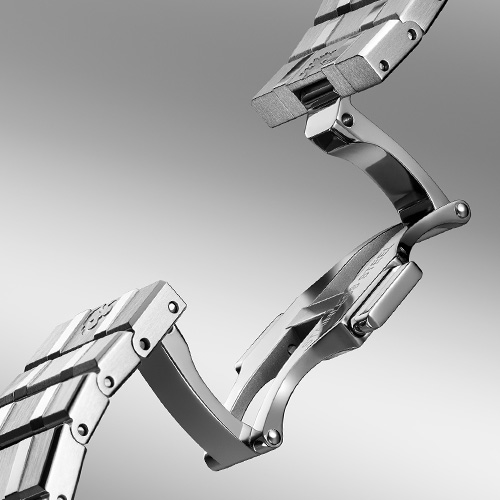 Clasp detail in stainless steel