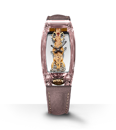 Rose-gold Miss reference with sapphire openings