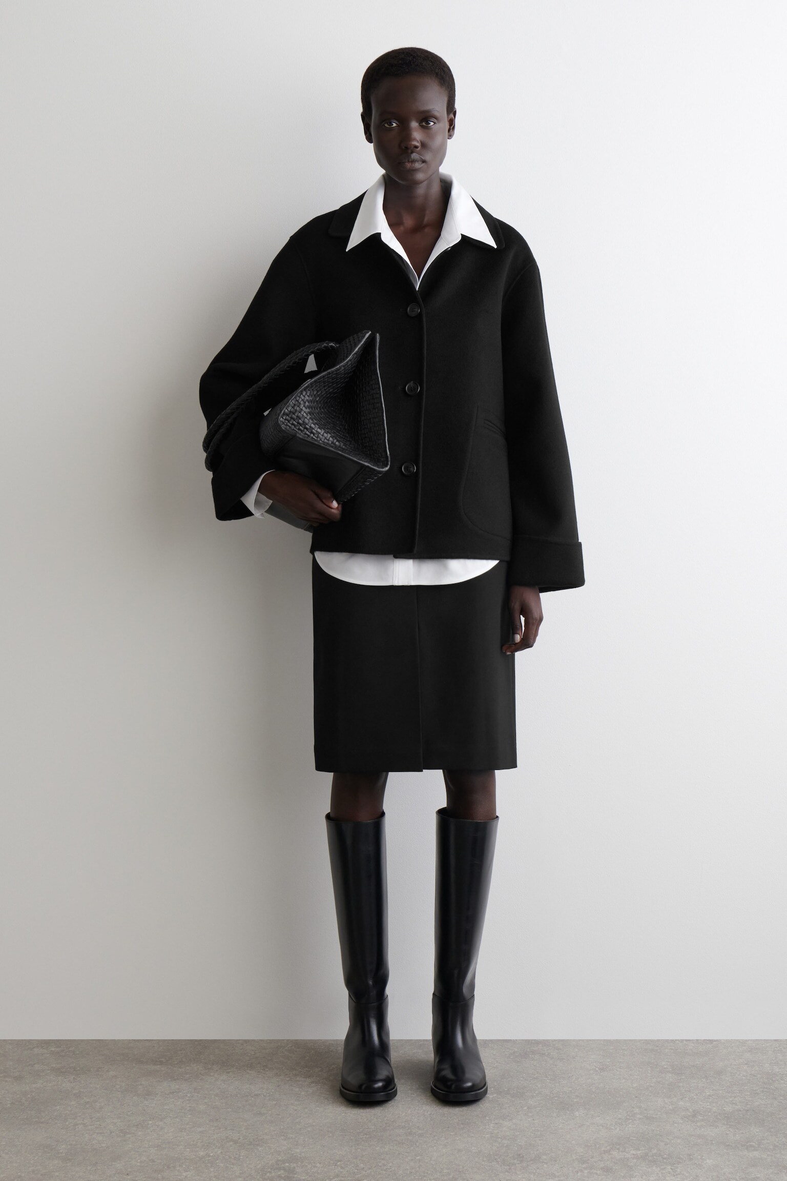 Double-Faced Wool Short Jacket