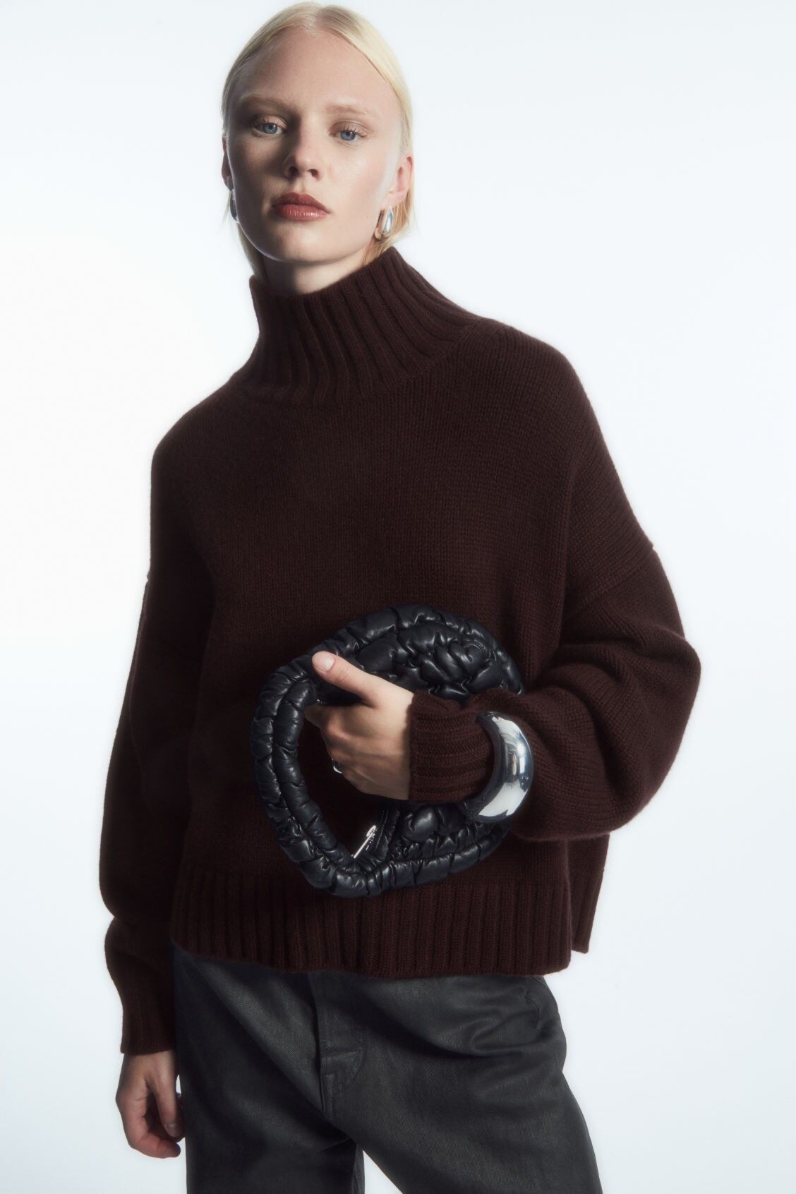 Black worn with knitwear