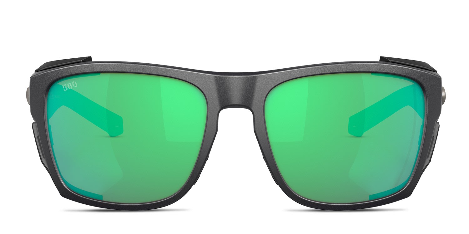 Costa Del Mar 6S9112 King Tide 6 black frame with green mirror lenses ...