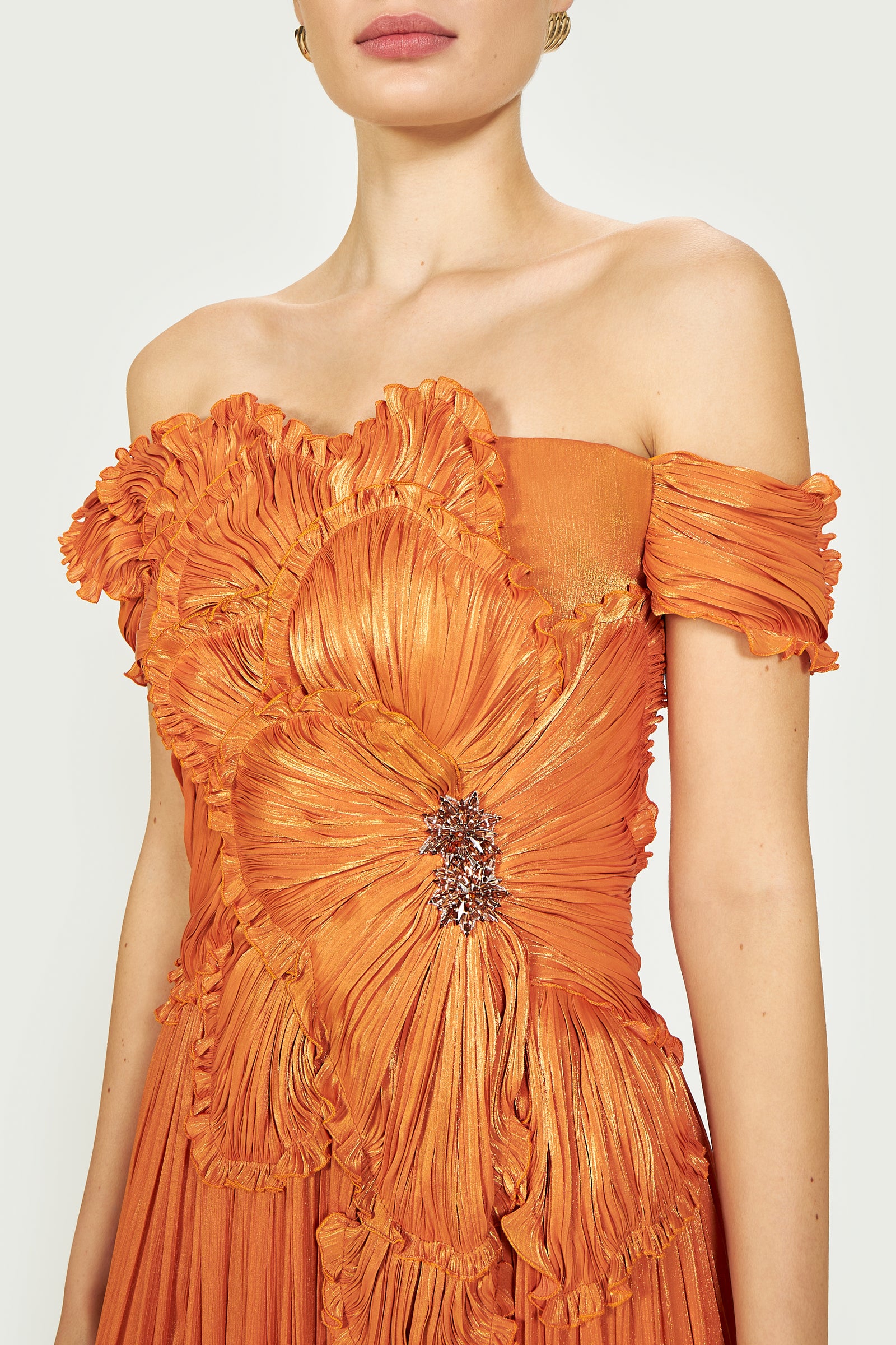 fabric and embellishment detail