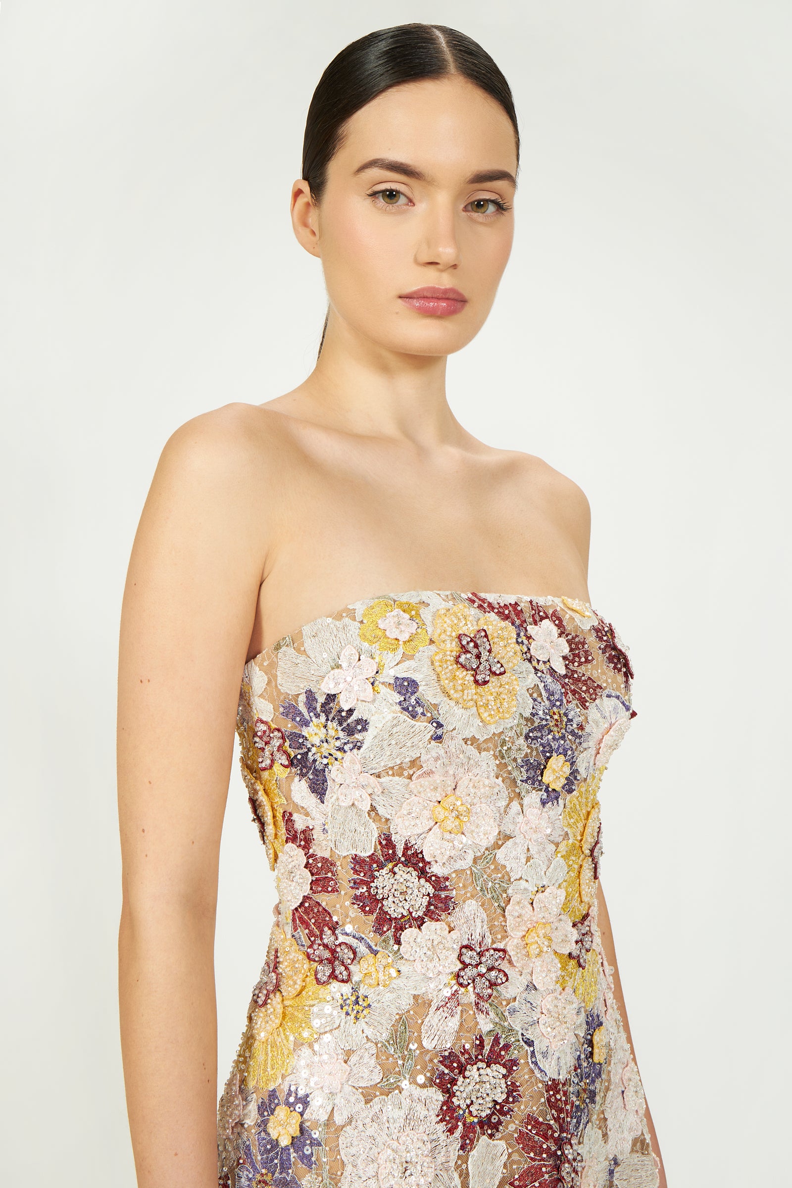 fabric and embellishment detail