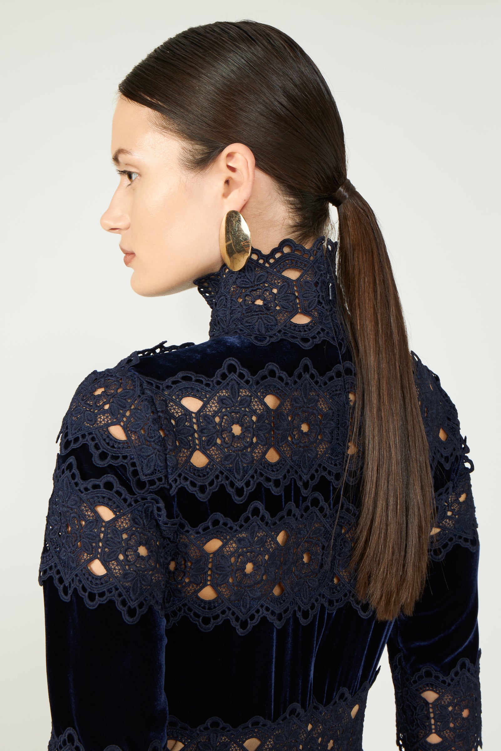 fabric and embellishment detail