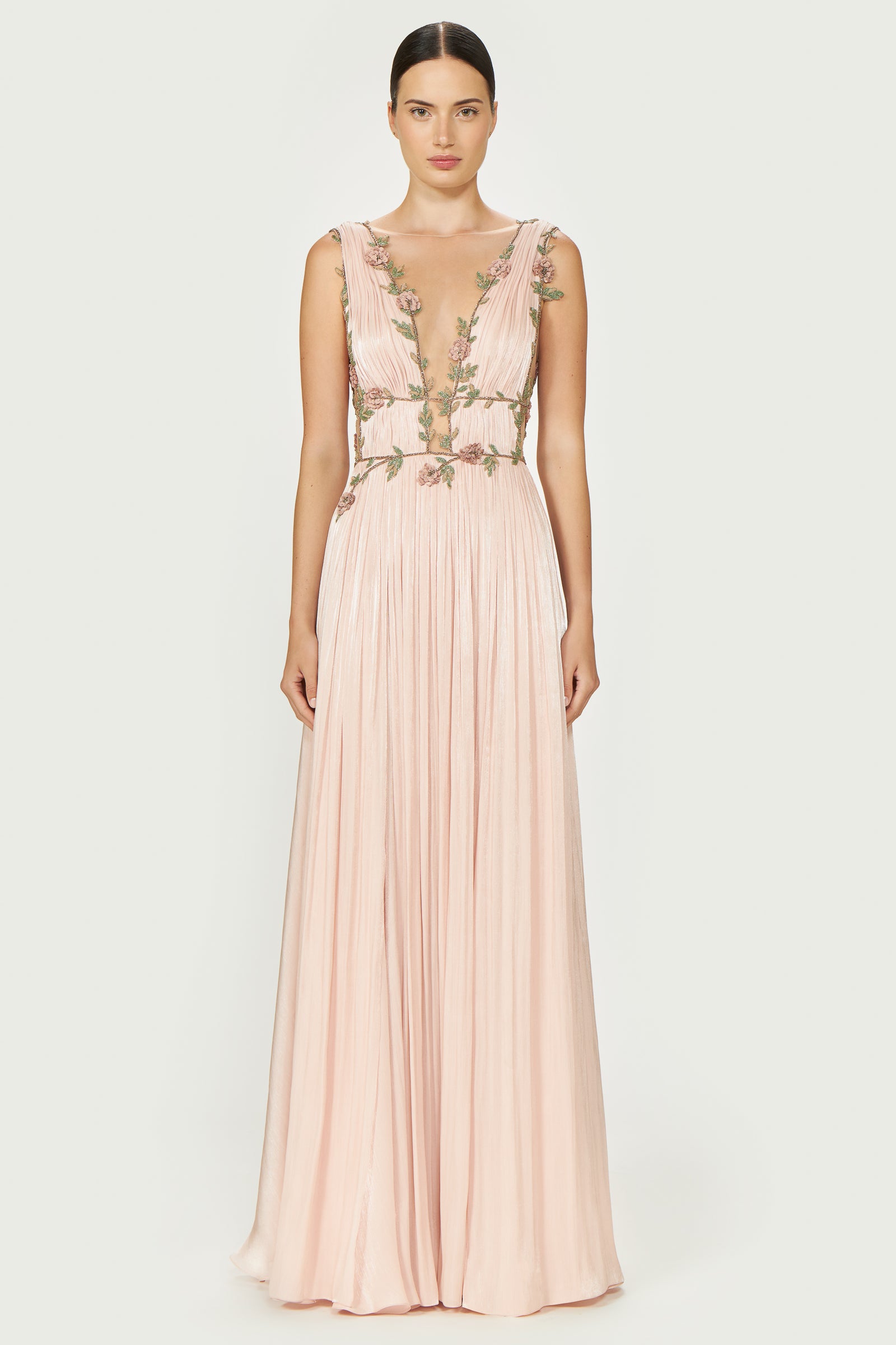 Nalina Lurex Georgette Draped Gown