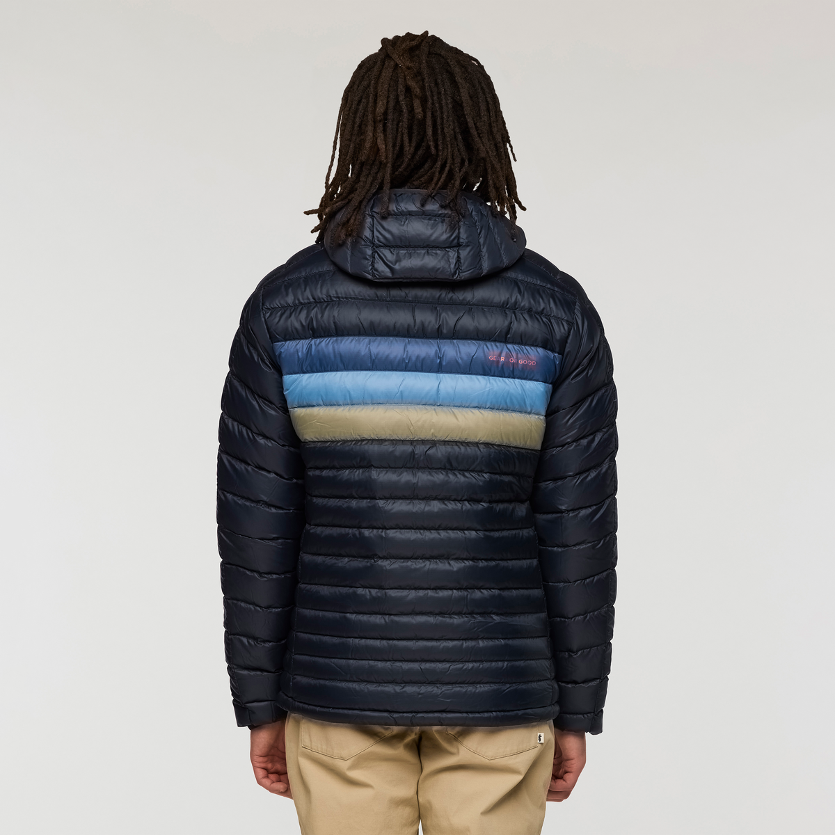 Fuego Down Hooded Jacket - Men's — pocket, panel, or fit detail