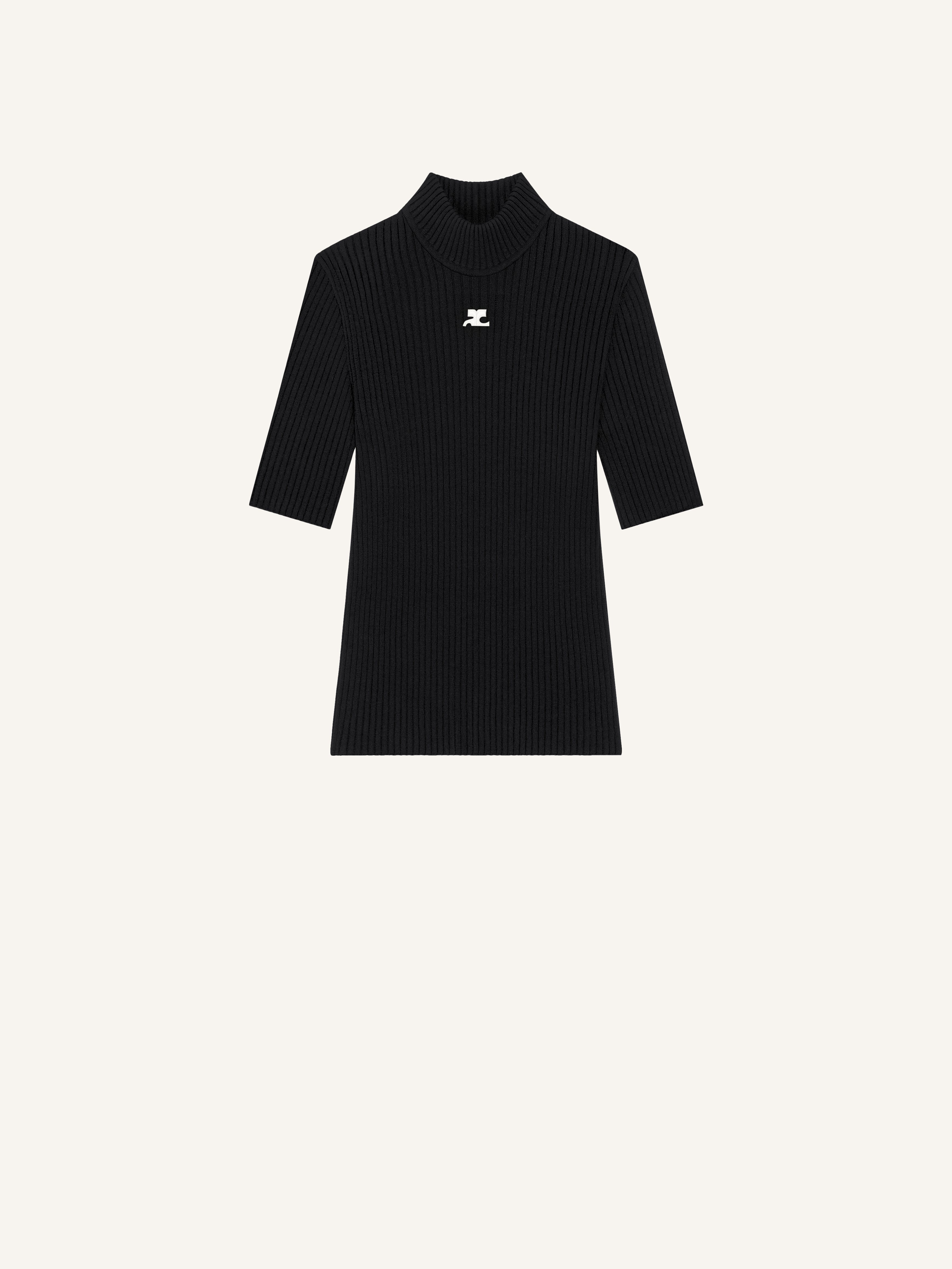 Reedition Short Sleeves Rib Knit Sweater