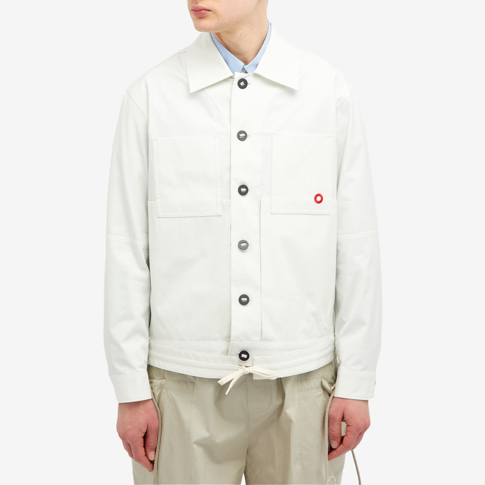 ecru circle worker jacket