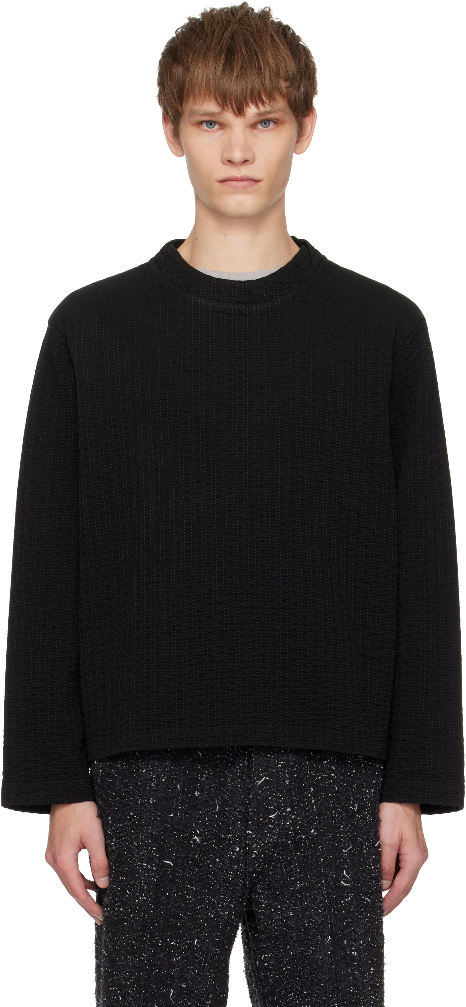 Embroidered Linestitch Smock T-shirt
