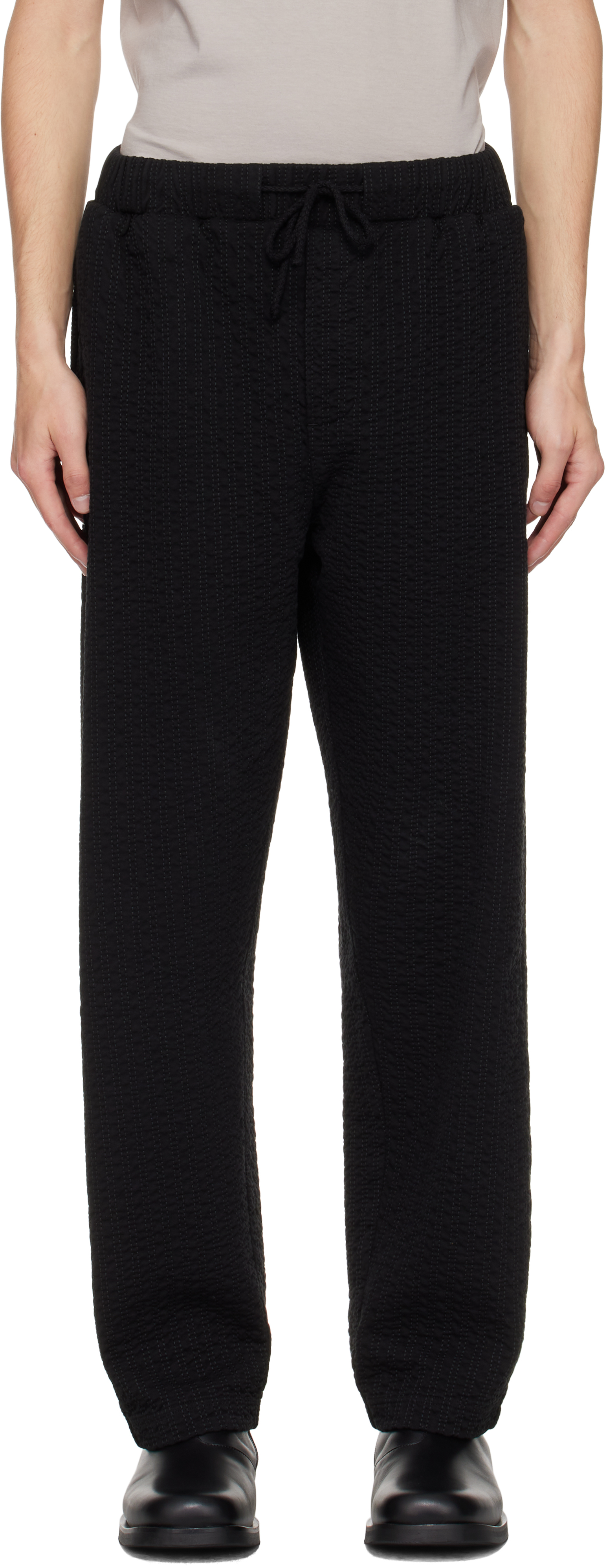 Embroidered Linestitch Trousers