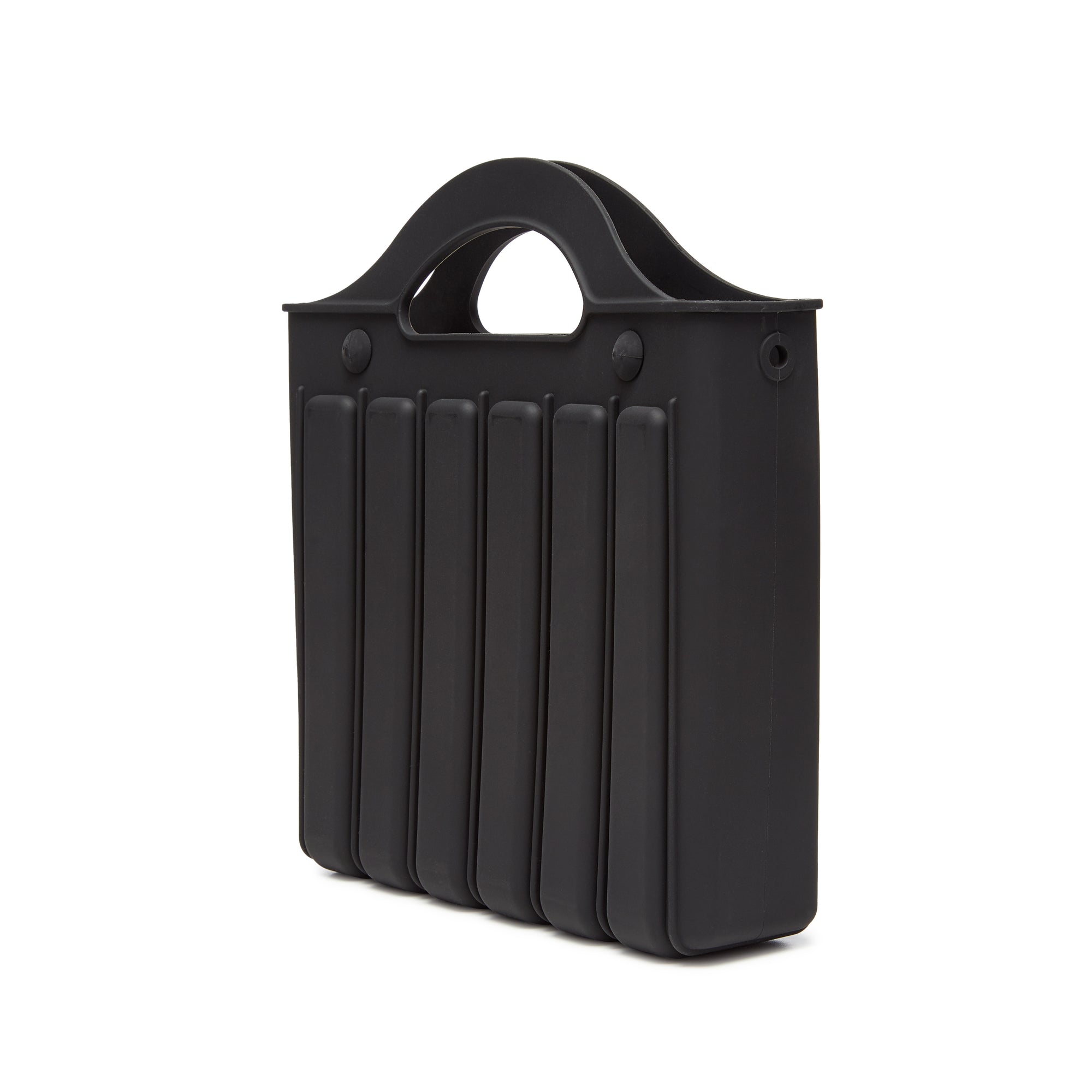 black lunchbox bag angle