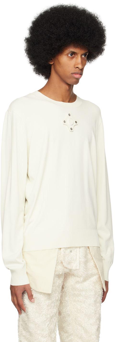 off-white eyelet sweater side