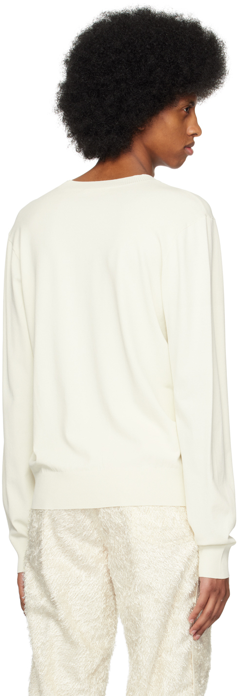 off-white eyelet sweater back