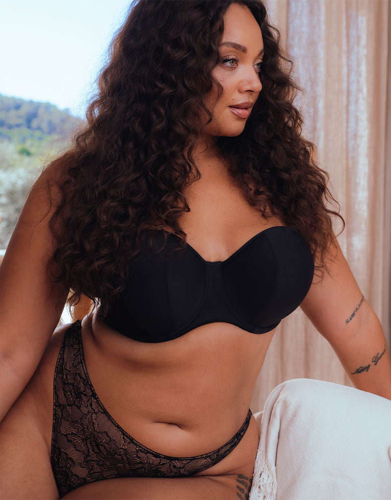 Curvy Kate Luxe Strapless Multiway Bra Jet Black