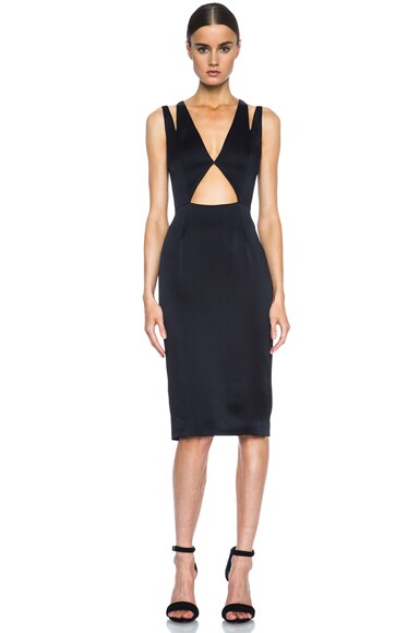 Deep-V cutout dress in a clean FWRD product view