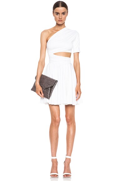 One-shoulder cutout mini dress in a FWRD product image