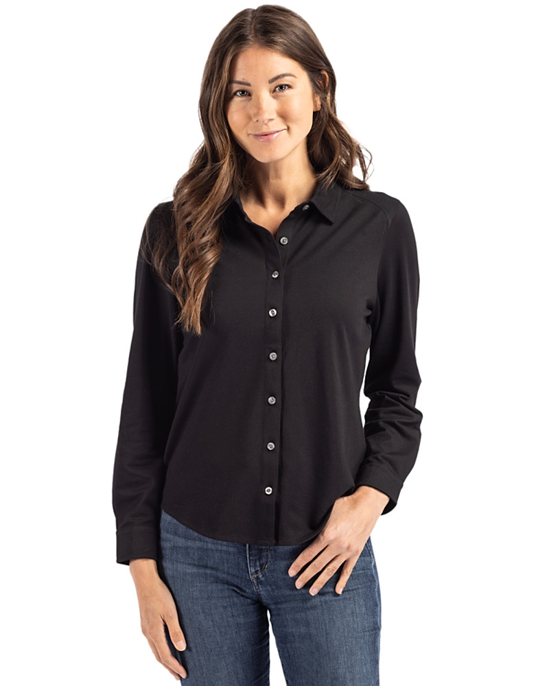Advantage Recycled Cotton-Blend Pique Button Down Shirt alternate view